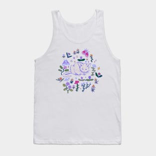 Napping Kitten Has Sweet Dreams Tank Top